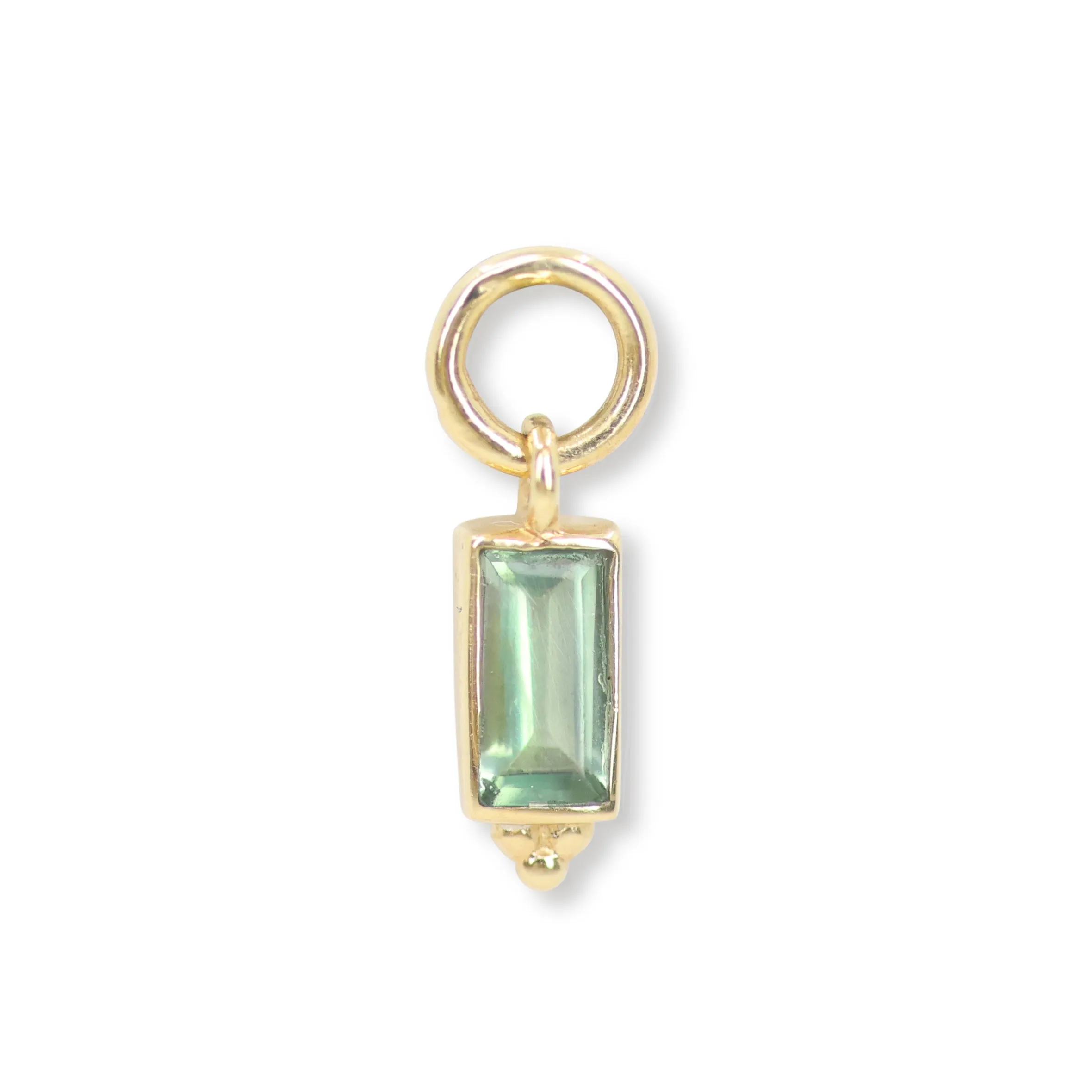 Baguette Apatite Gold Charm