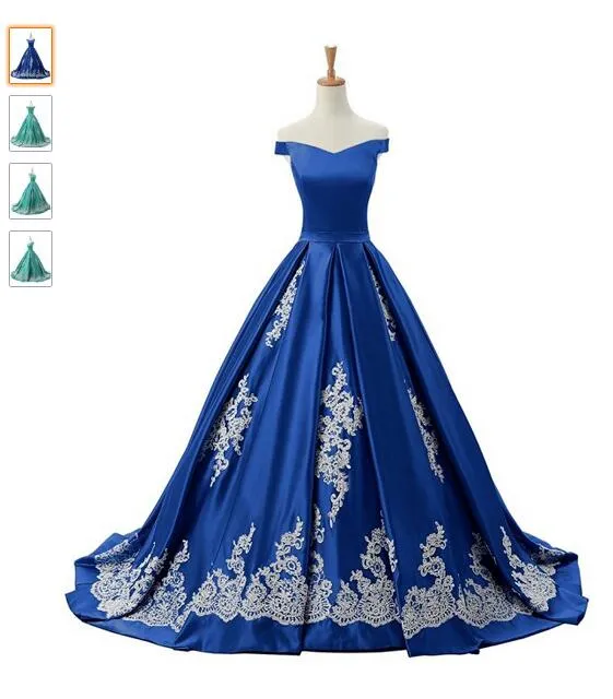 Ball Gown Appliques Quinceanera Prom Dresses