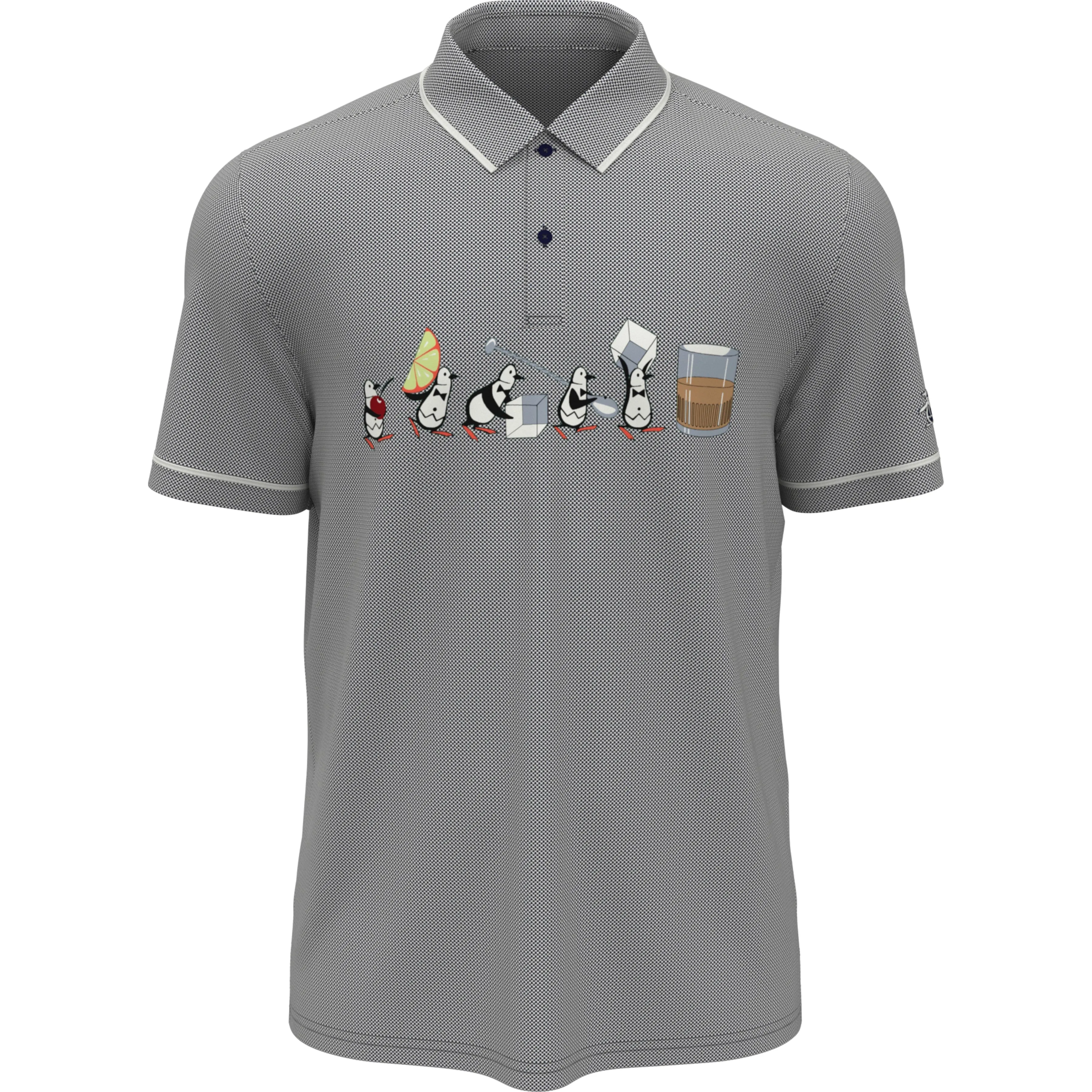 Barback Pete Print Piped Golf Polo