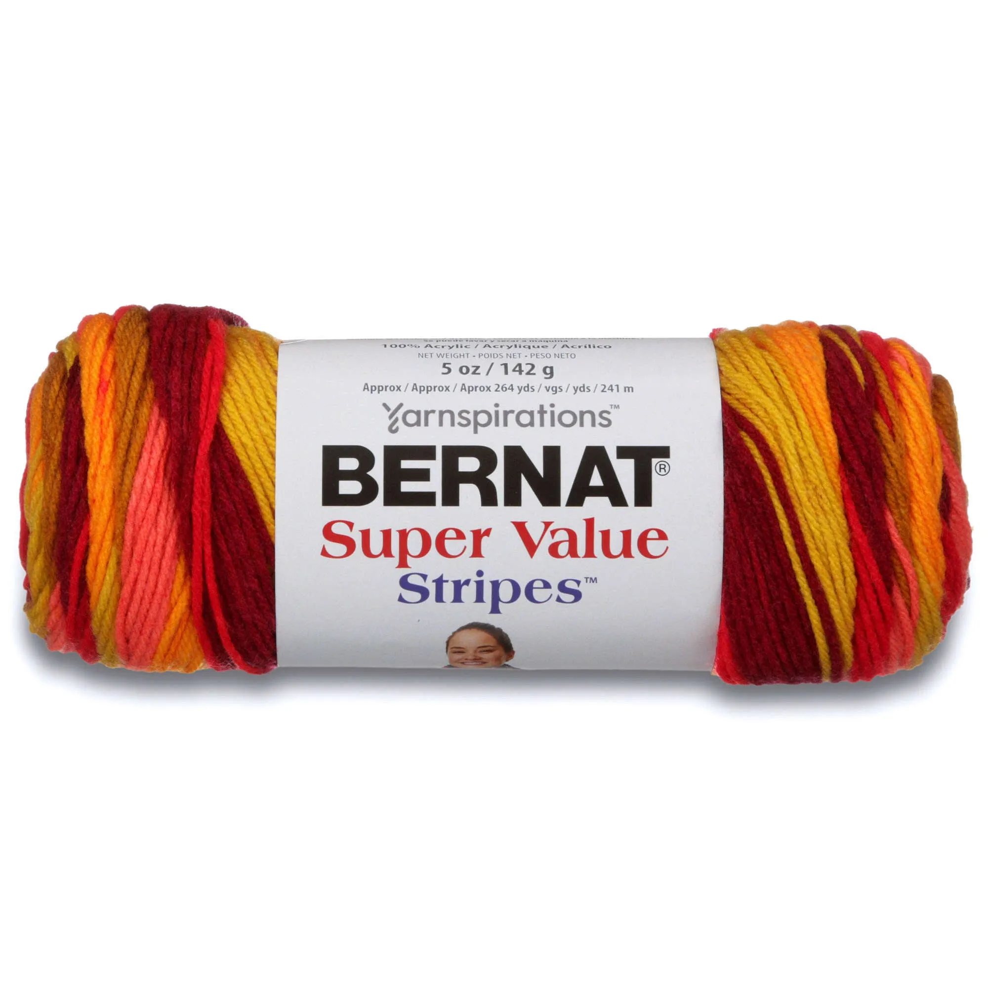 Bernat Super Value Stripes Yarn - Clearance Shades