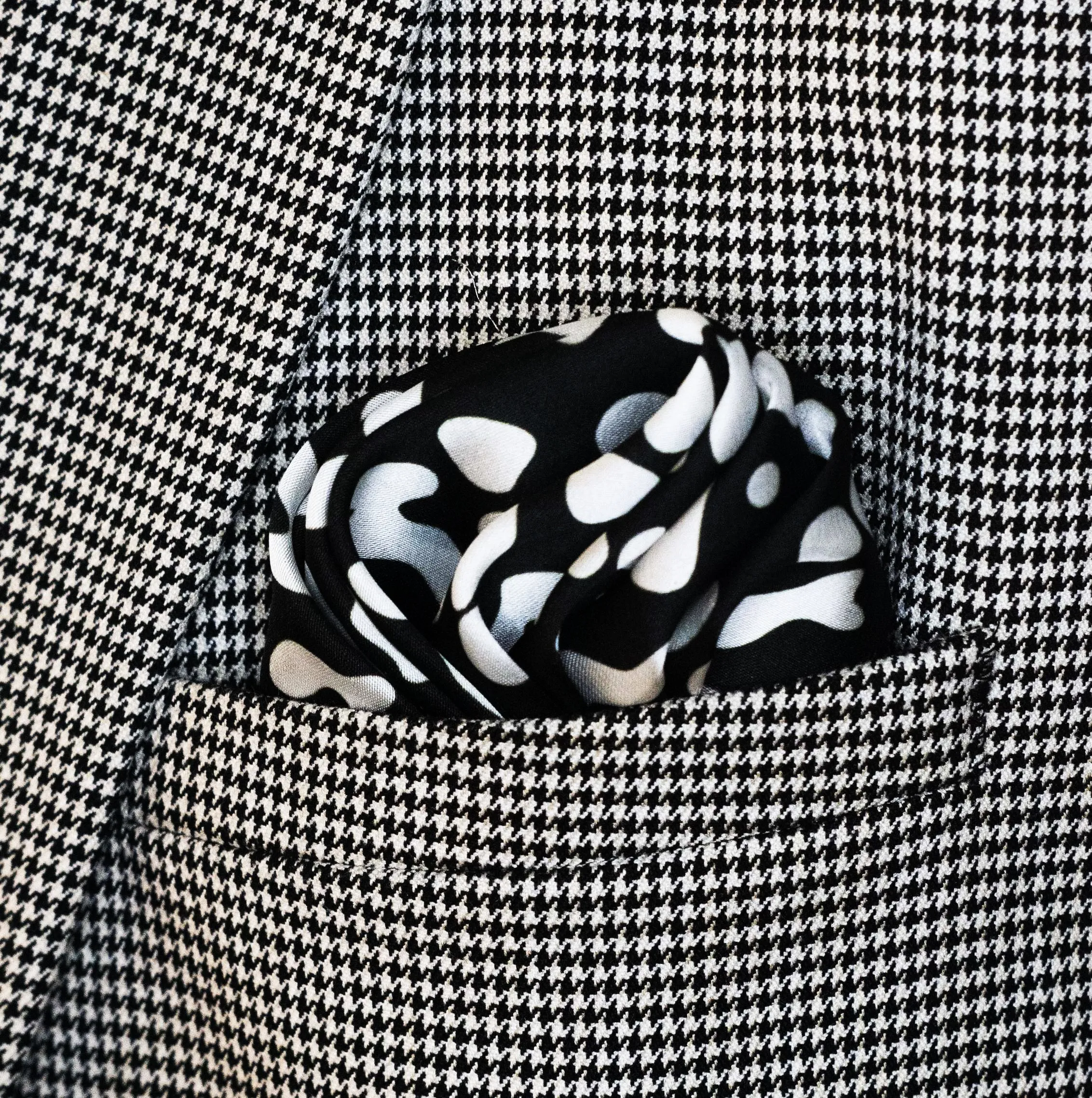 Black and White Leopard SilK Pocket Squares