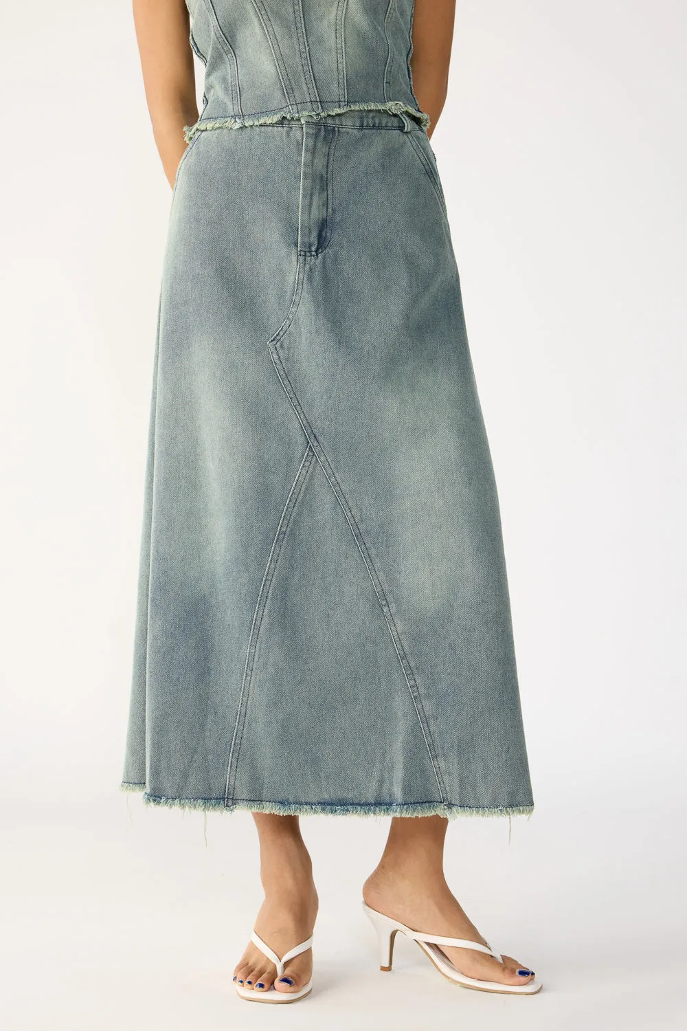 Blue Grunge Denim Co-ord Set