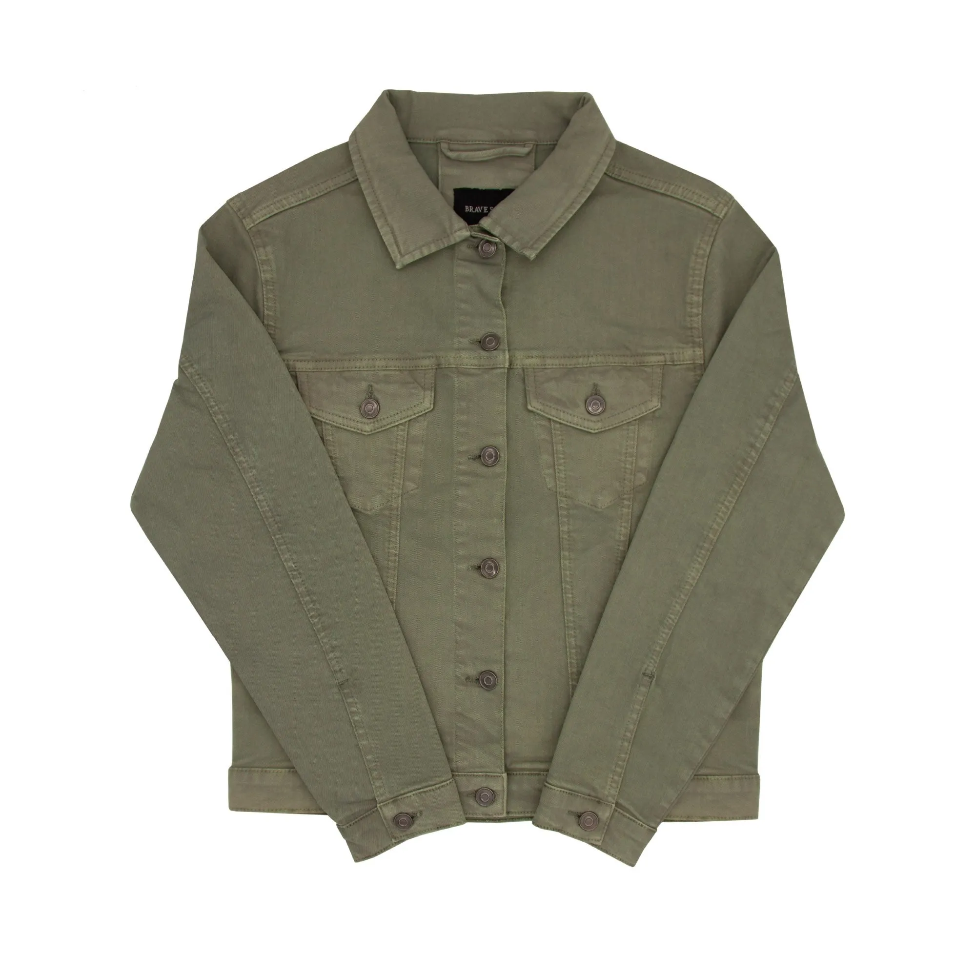 Brave Soul Bloom Twill Jacket - Khaki