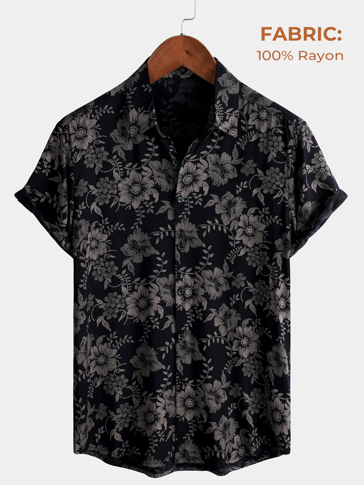 Bundle Of 2 | Men's Floral Hawaiian Vintage Short Sleeve Shirt