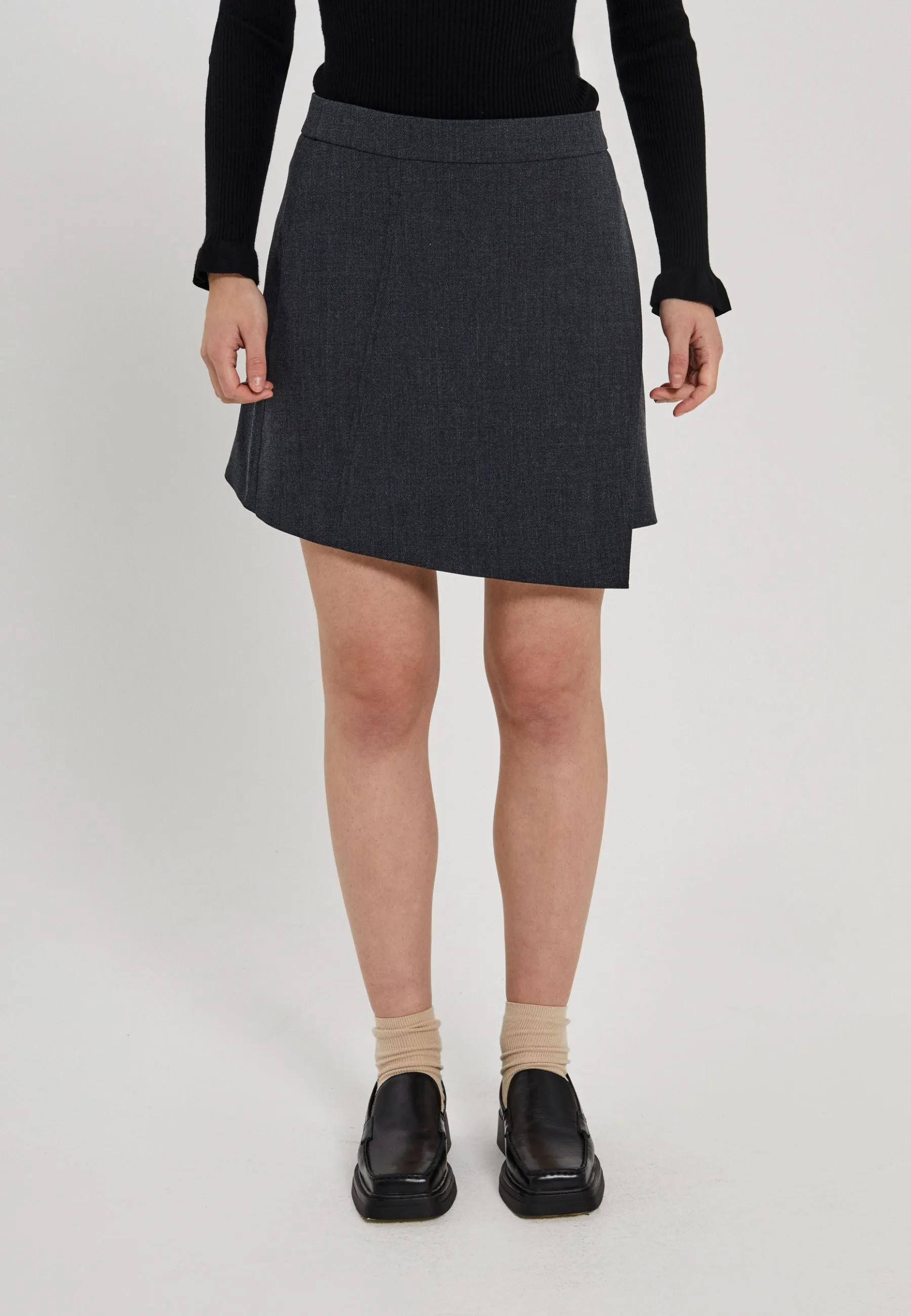 Cano short skirt - Dark grey melange