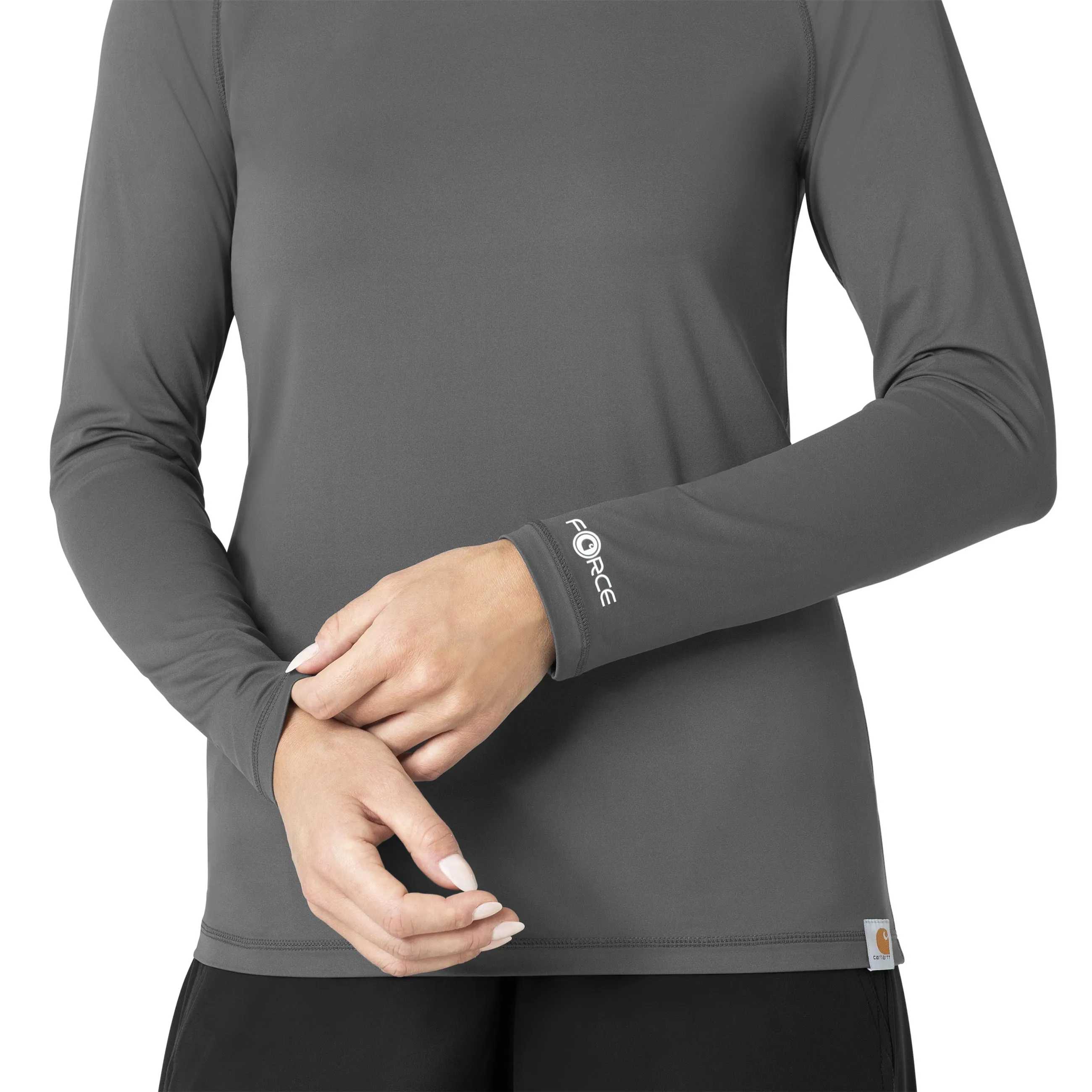 Carhartt Force Sub-Scrubs Women's Performance Long Sleeve Tee - Pewter