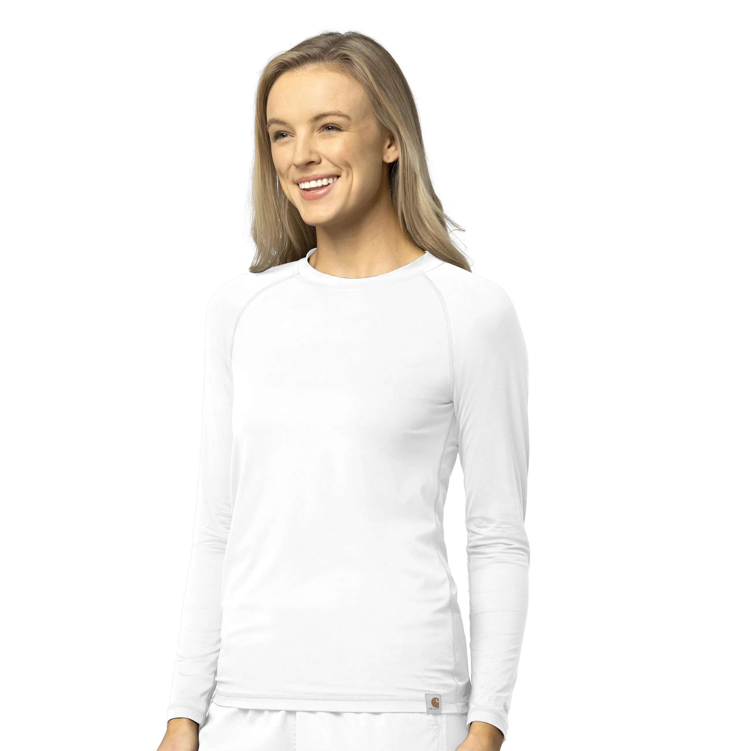 Carhartt Force Sub-Scrubs Women's Performance Long Sleeve Tee - White