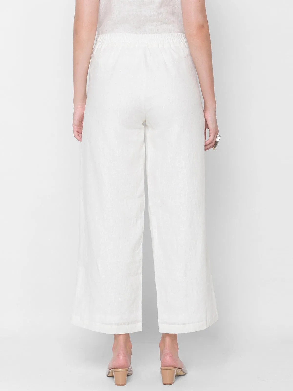 CARNATION Linen Pants Off White