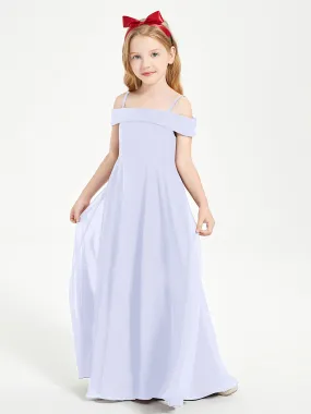 Chic Junior Bridesmaid Dresses Off the Shoulder Lavender