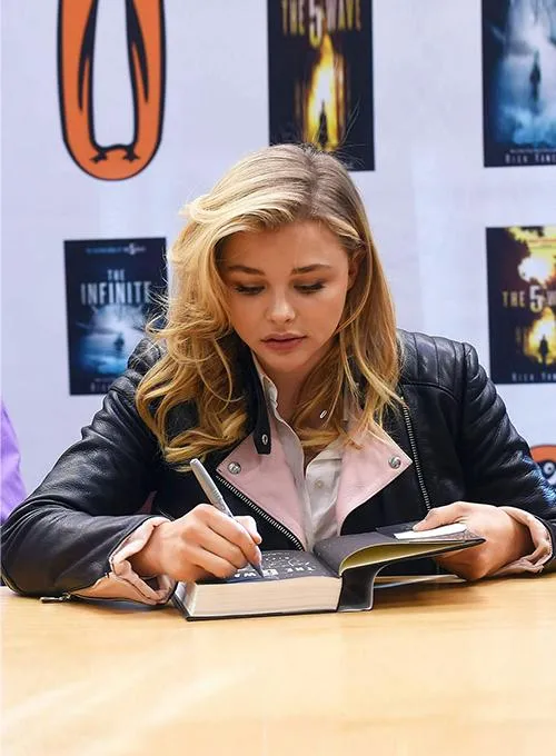 CHLOE GRACE MORETZ LEATHER JACKET