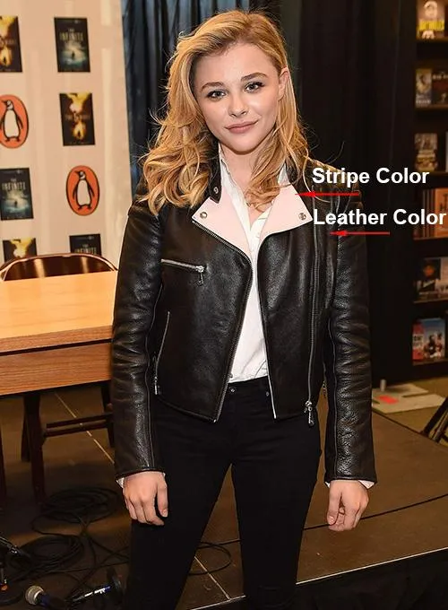 CHLOE GRACE MORETZ LEATHER JACKET