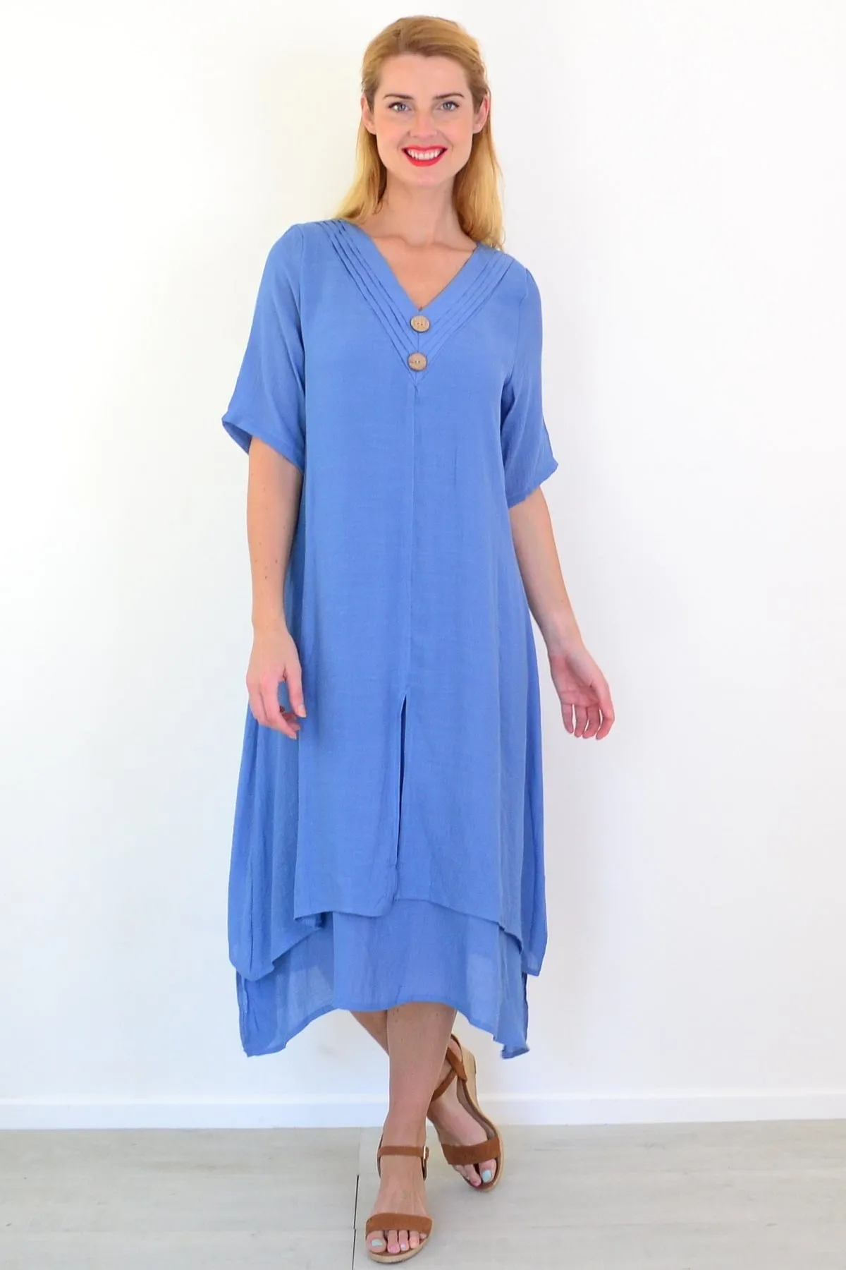 Denim Blue Summer Tunic Dress