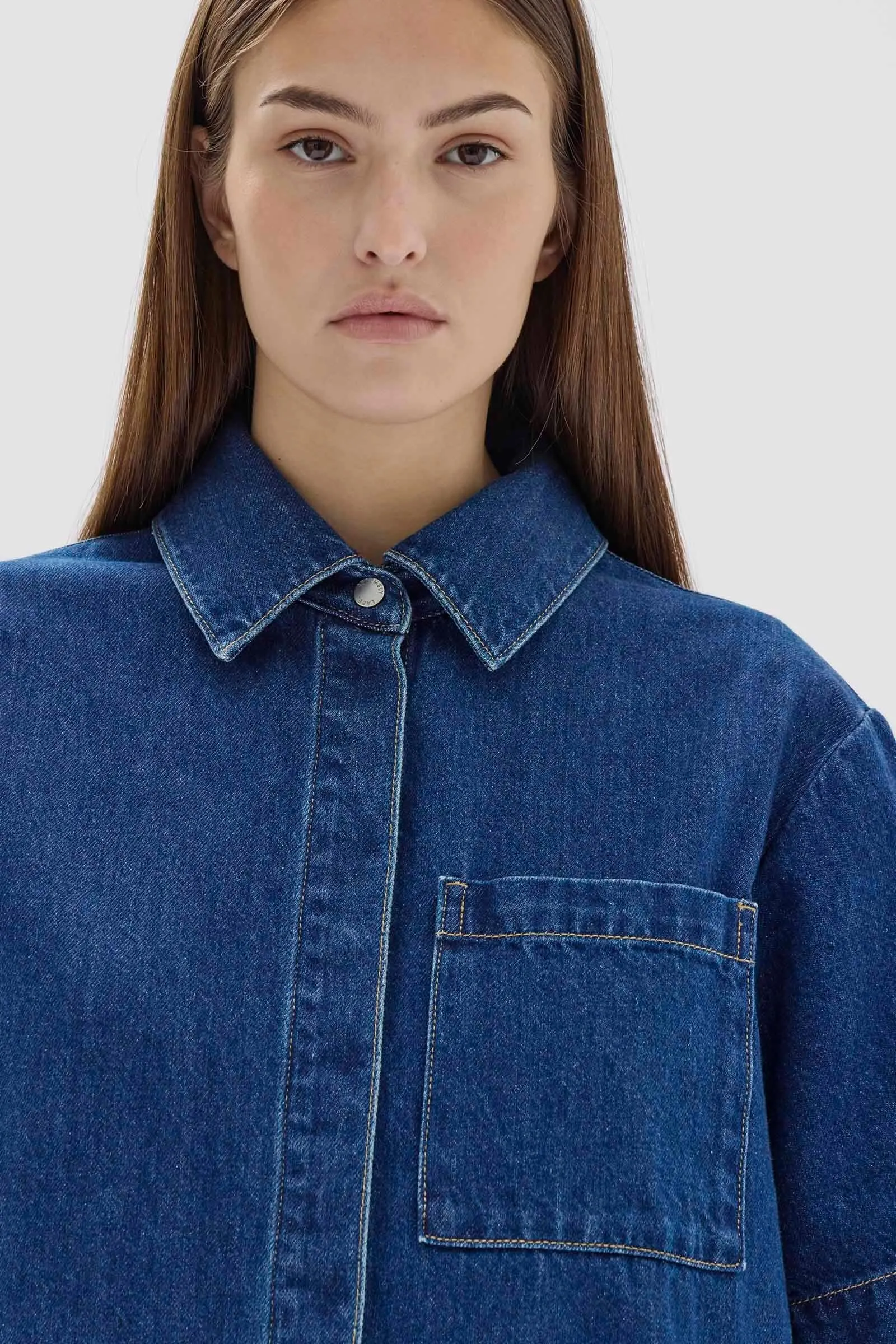 Denim Mini Shirt Dress