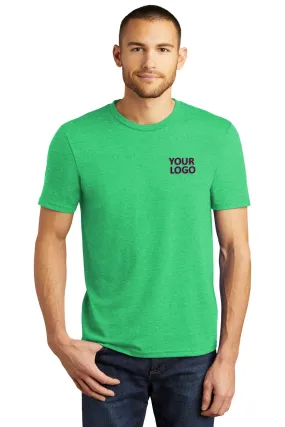 District Made Mens Perfect Tri Crew Tee's, Green Frost