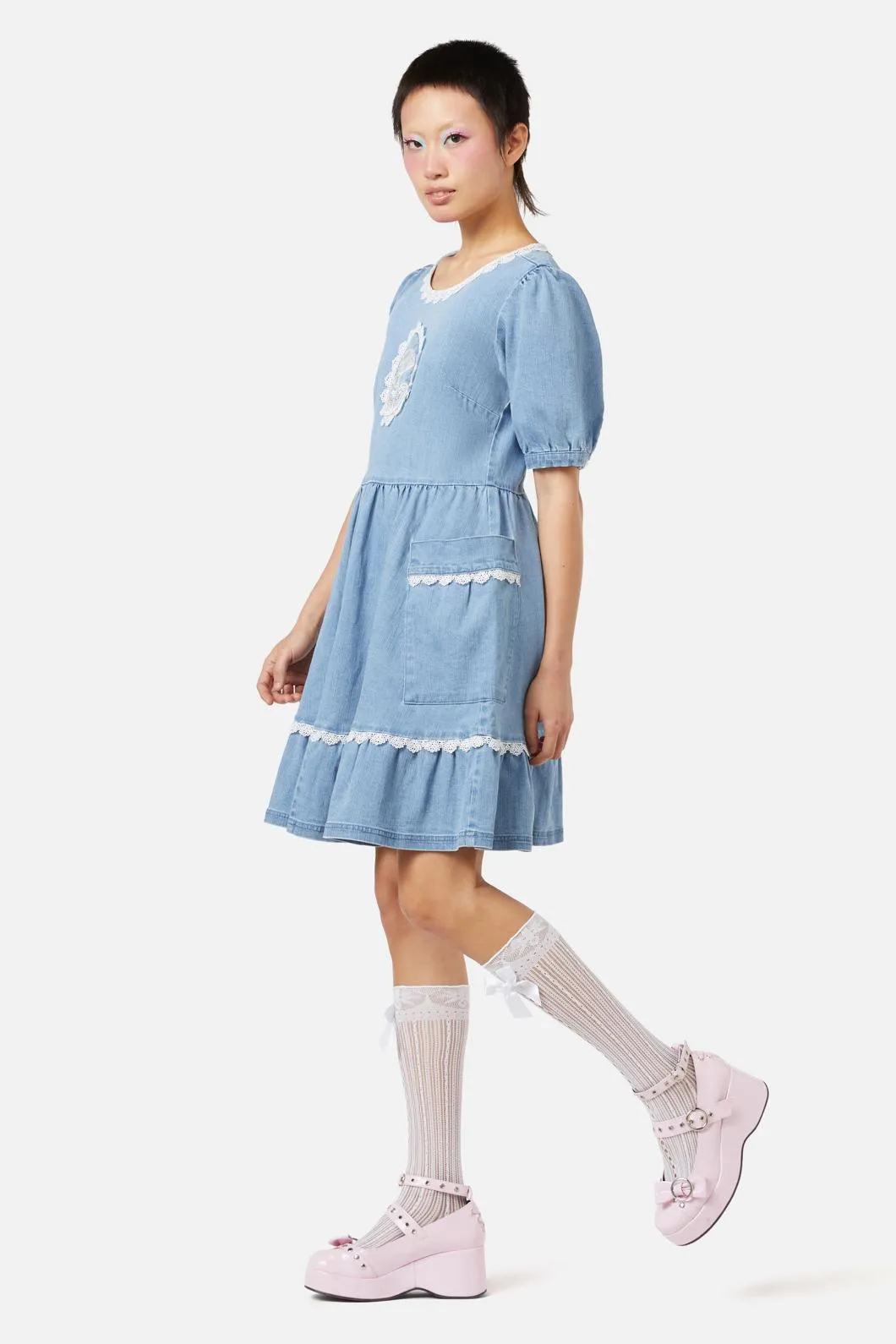 Field Shroom Denim Dress