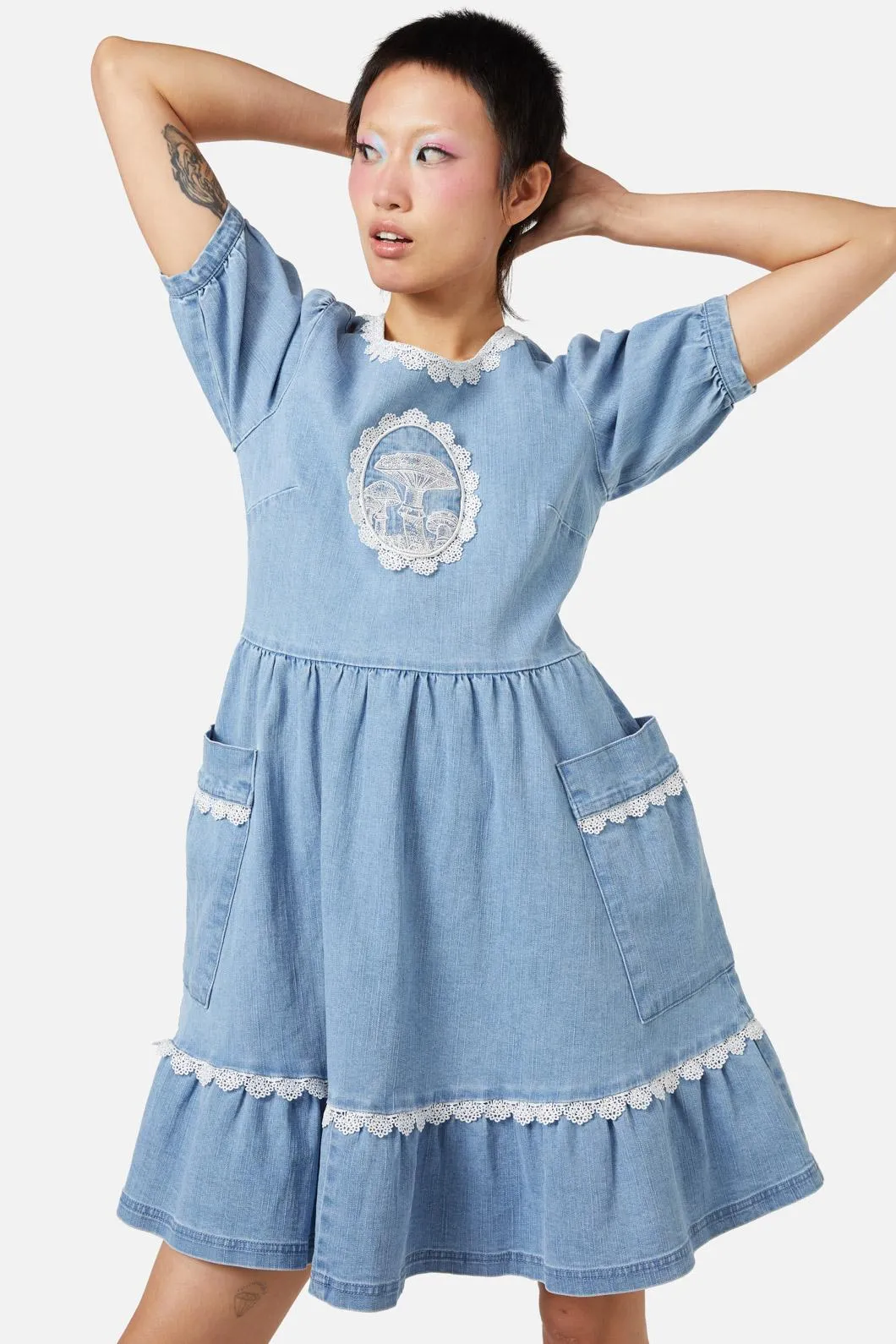 Field Shroom Denim Dress