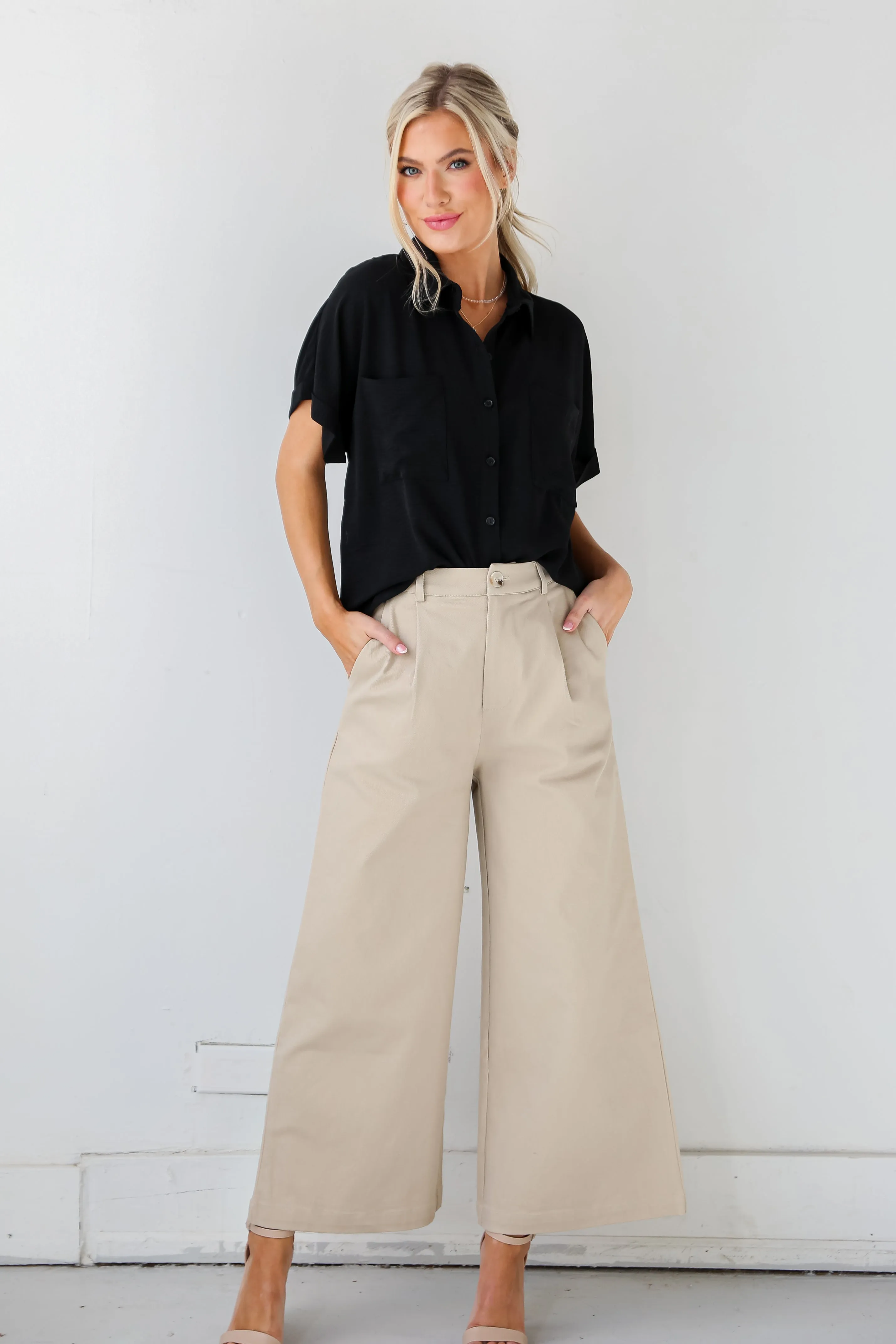 FINAL SALE - Confident Direction Wide Leg Pants