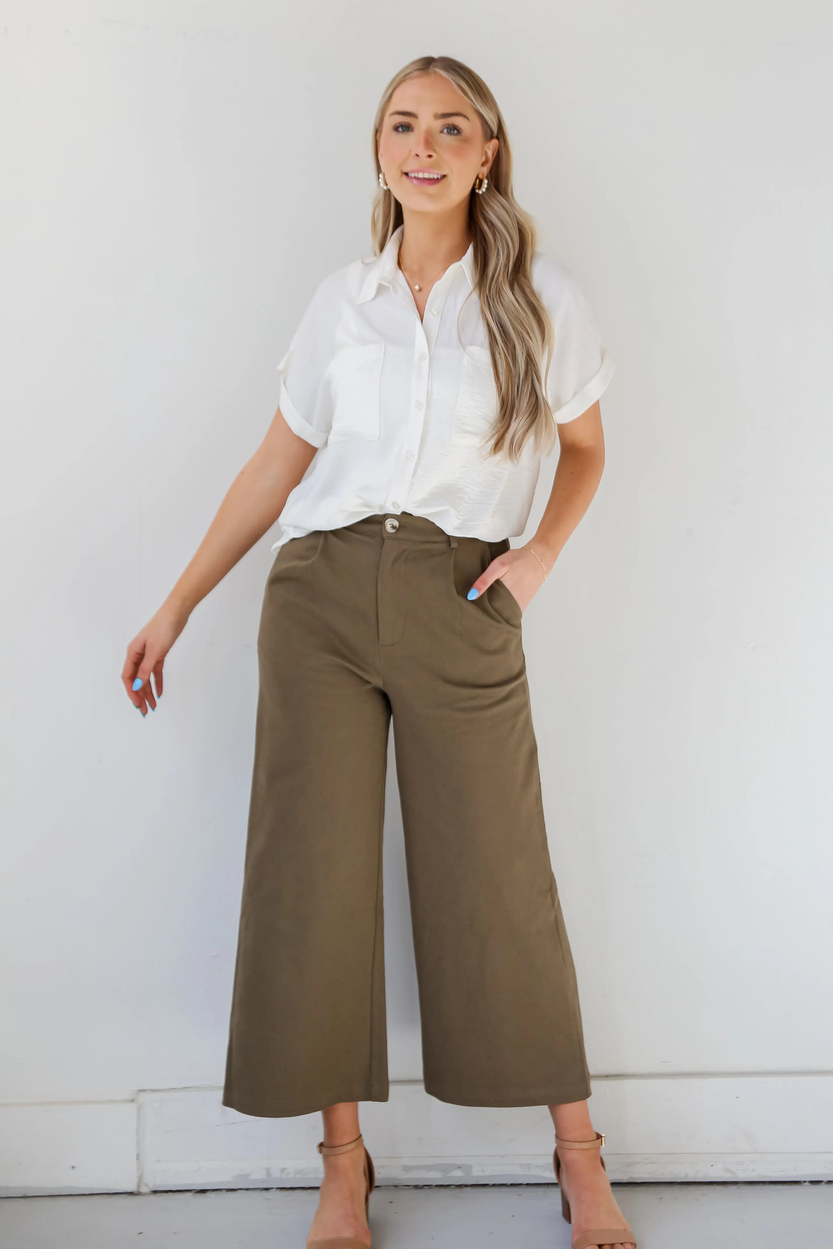 FINAL SALE - Confident Direction Wide Leg Pants