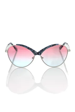 Frankie Morello Blue Metallic Women Sunglasses