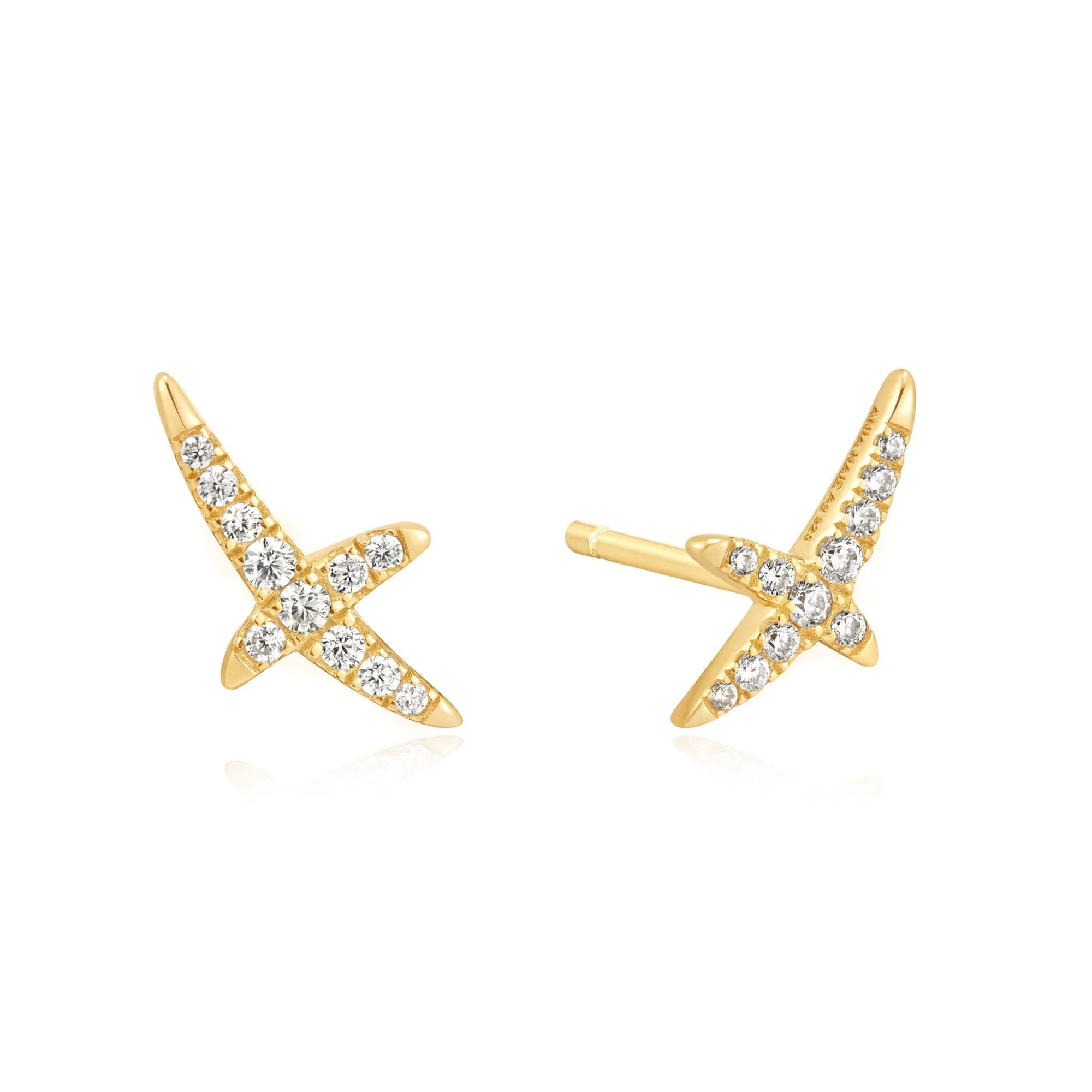 Gold Kiss Pave Studs