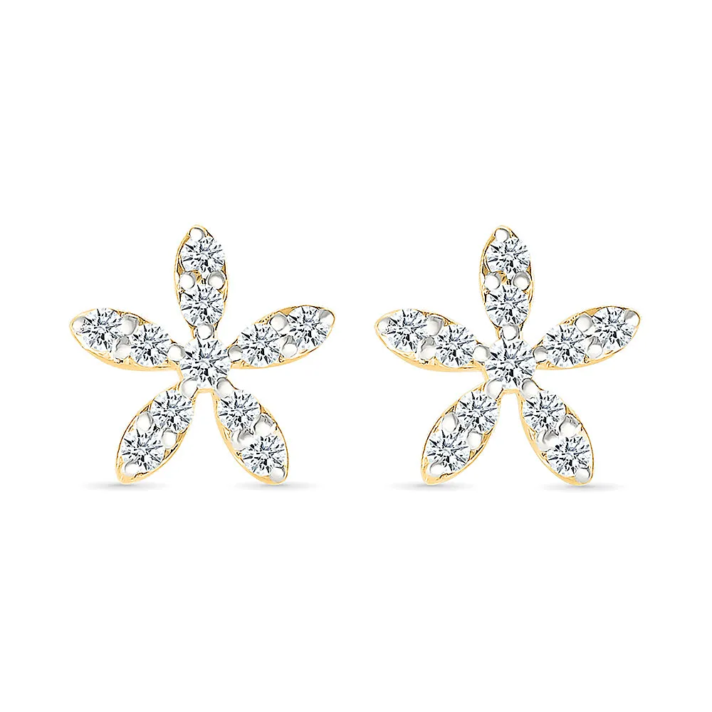 Grace Floral Diamond Earrings