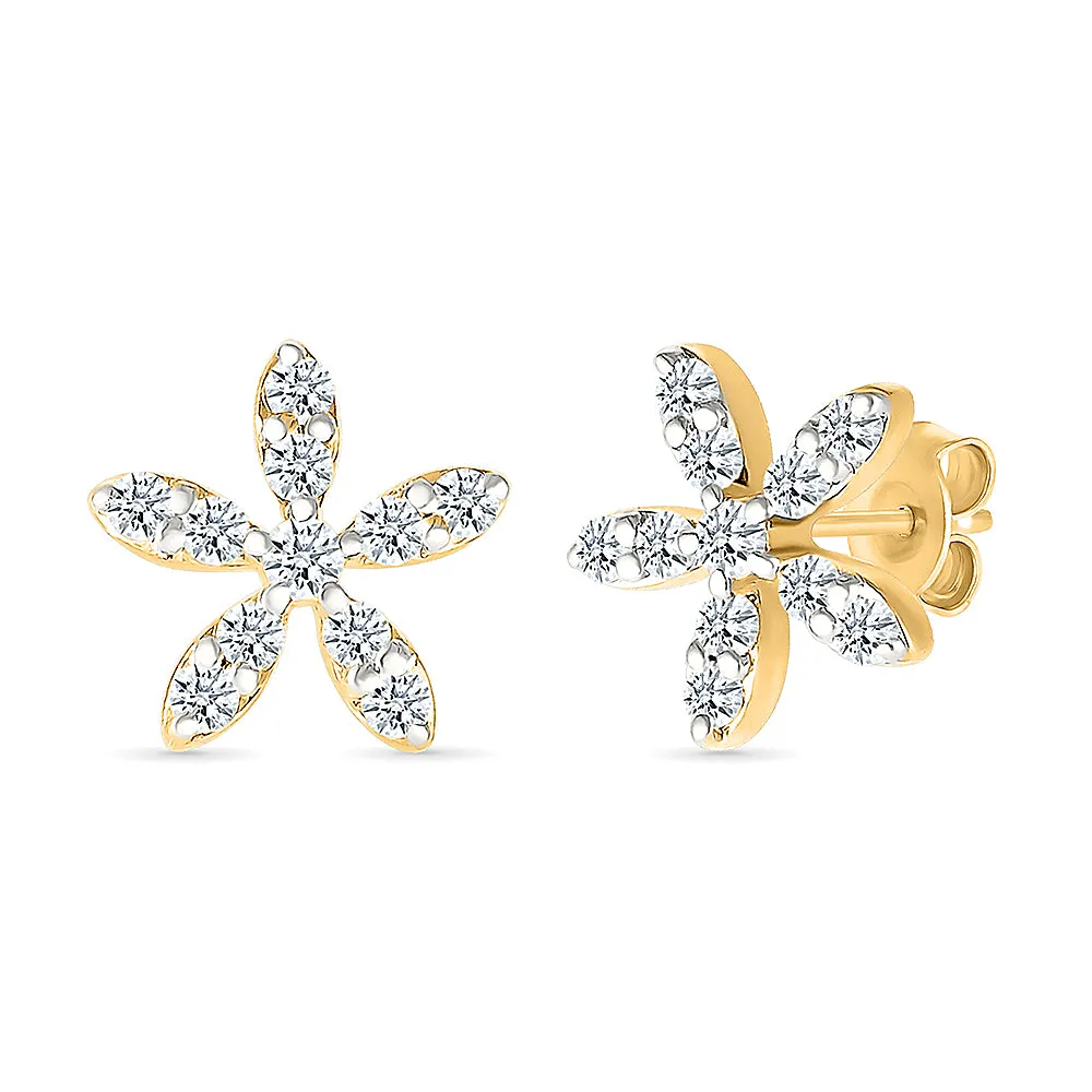 Grace Floral Diamond Earrings