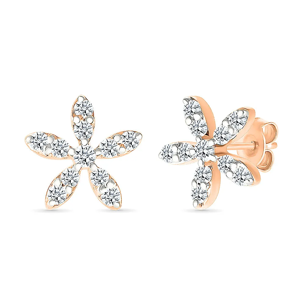 Grace Floral Diamond Earrings