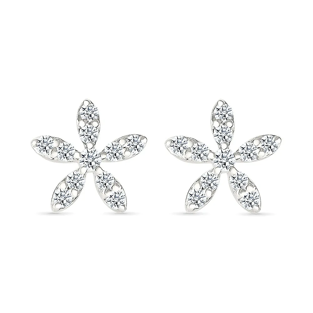 Grace Floral Diamond Earrings