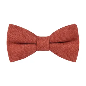 Grace Terracotta Cotton Blend Bow Tie