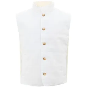 Gran Sasso Elegant White Linen-Cotton Blend Jacket