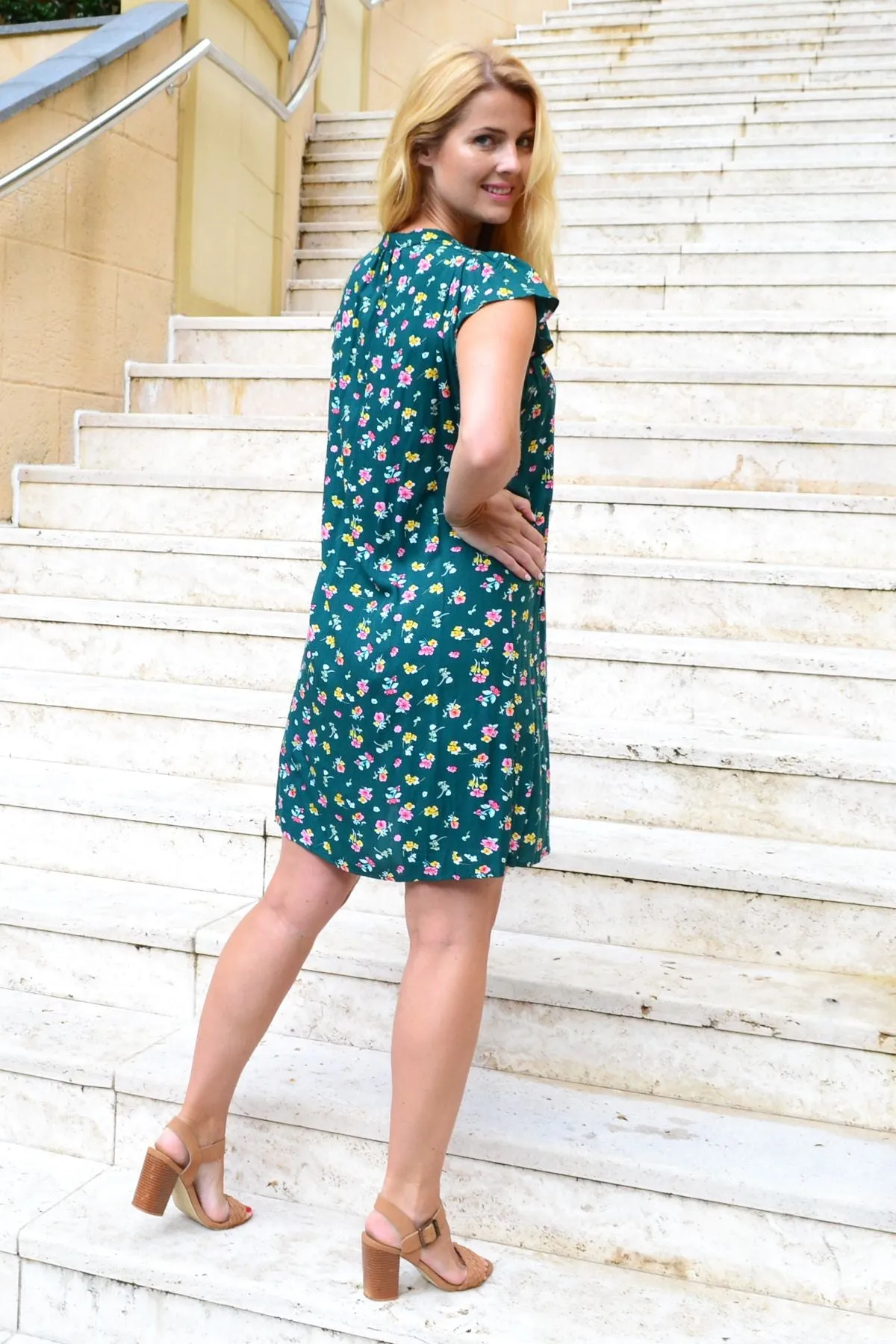 Green Harbour Floral Sun Dress Tunic