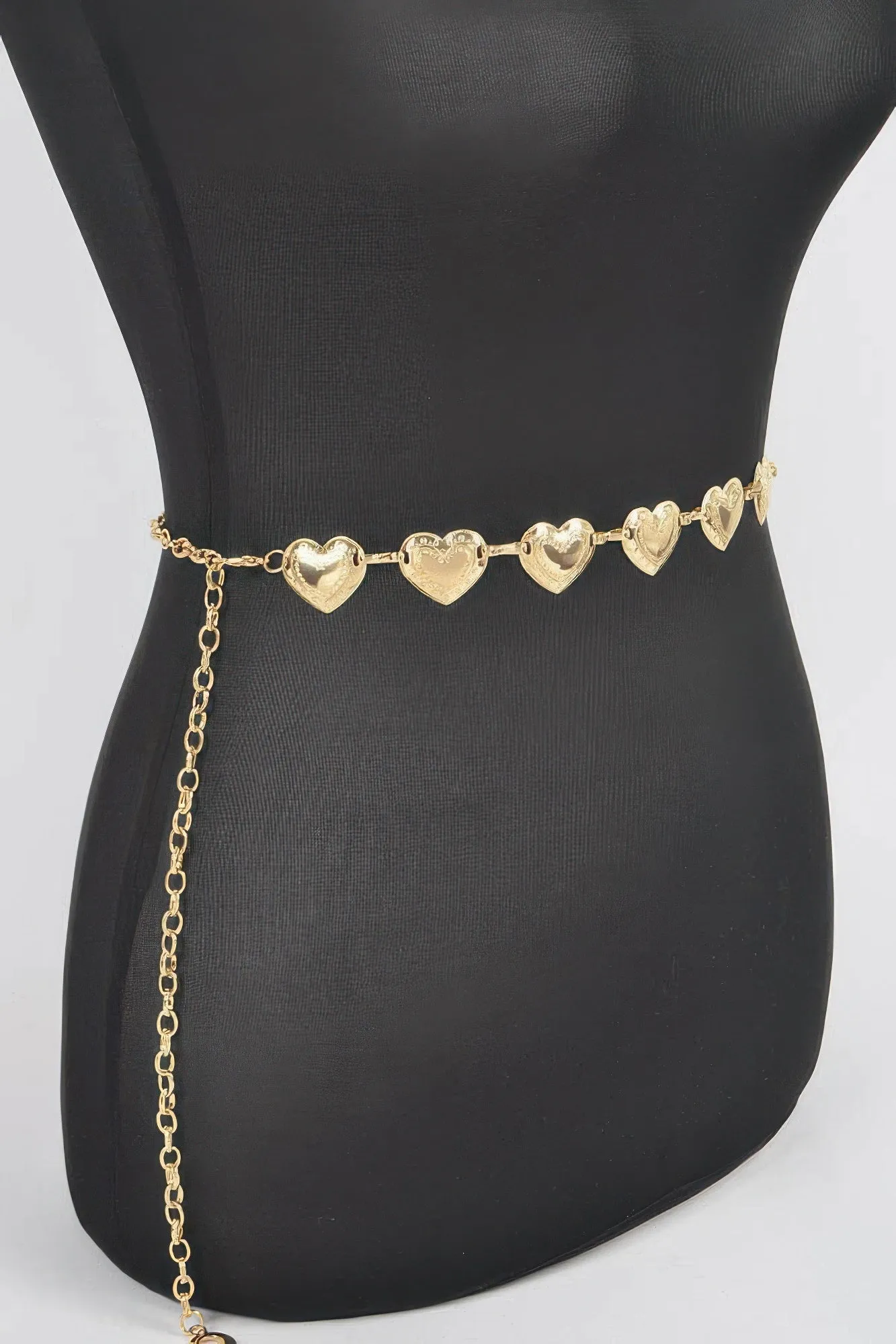 Heart Shape Metal Chain Belt