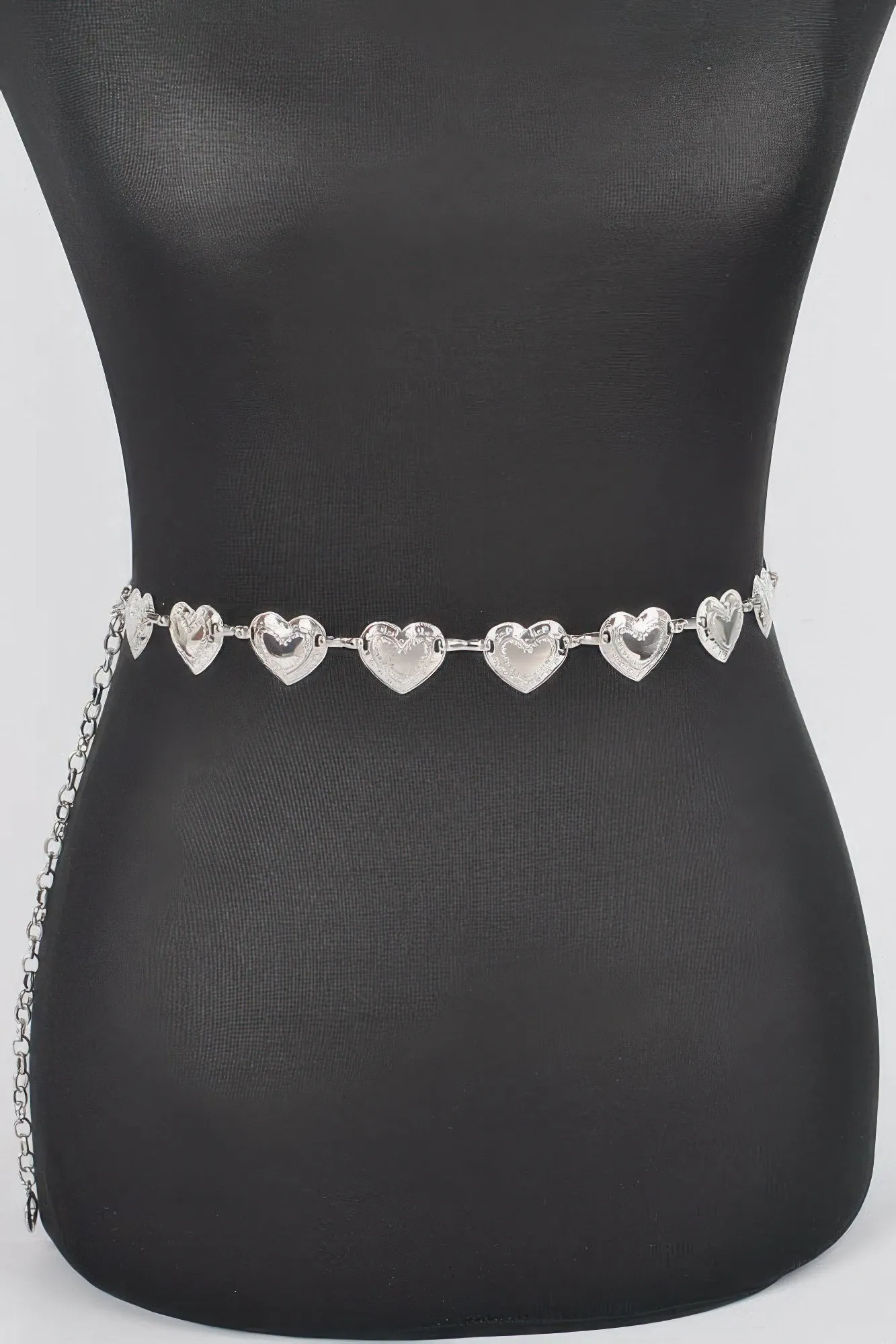 Heart Shape Metal Chain Belt