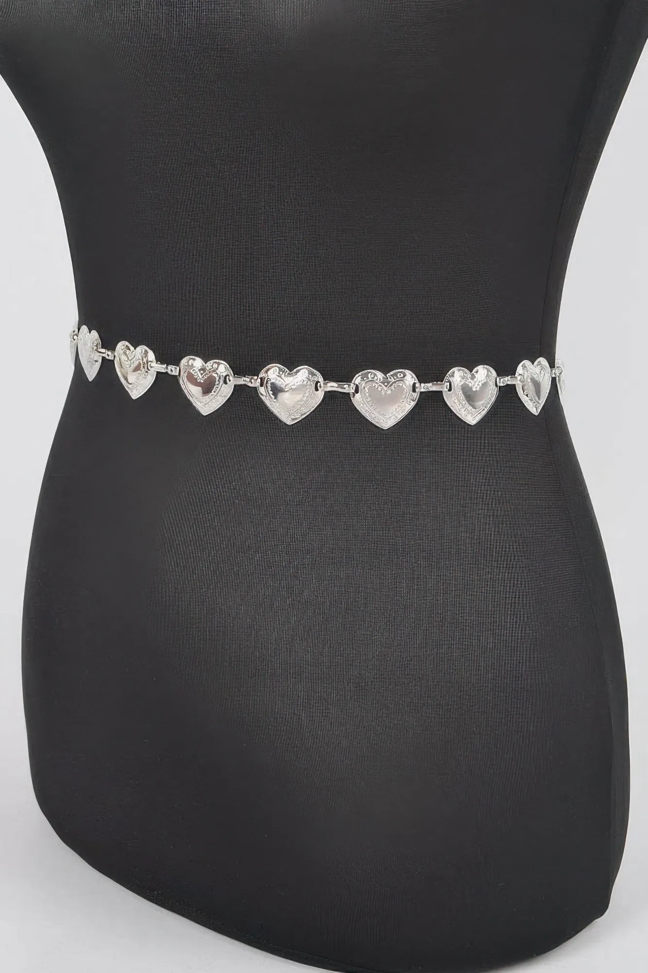 Heart Shape Metal Chain Belt