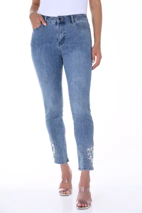 Heart-Shaped Rhinestones Jean