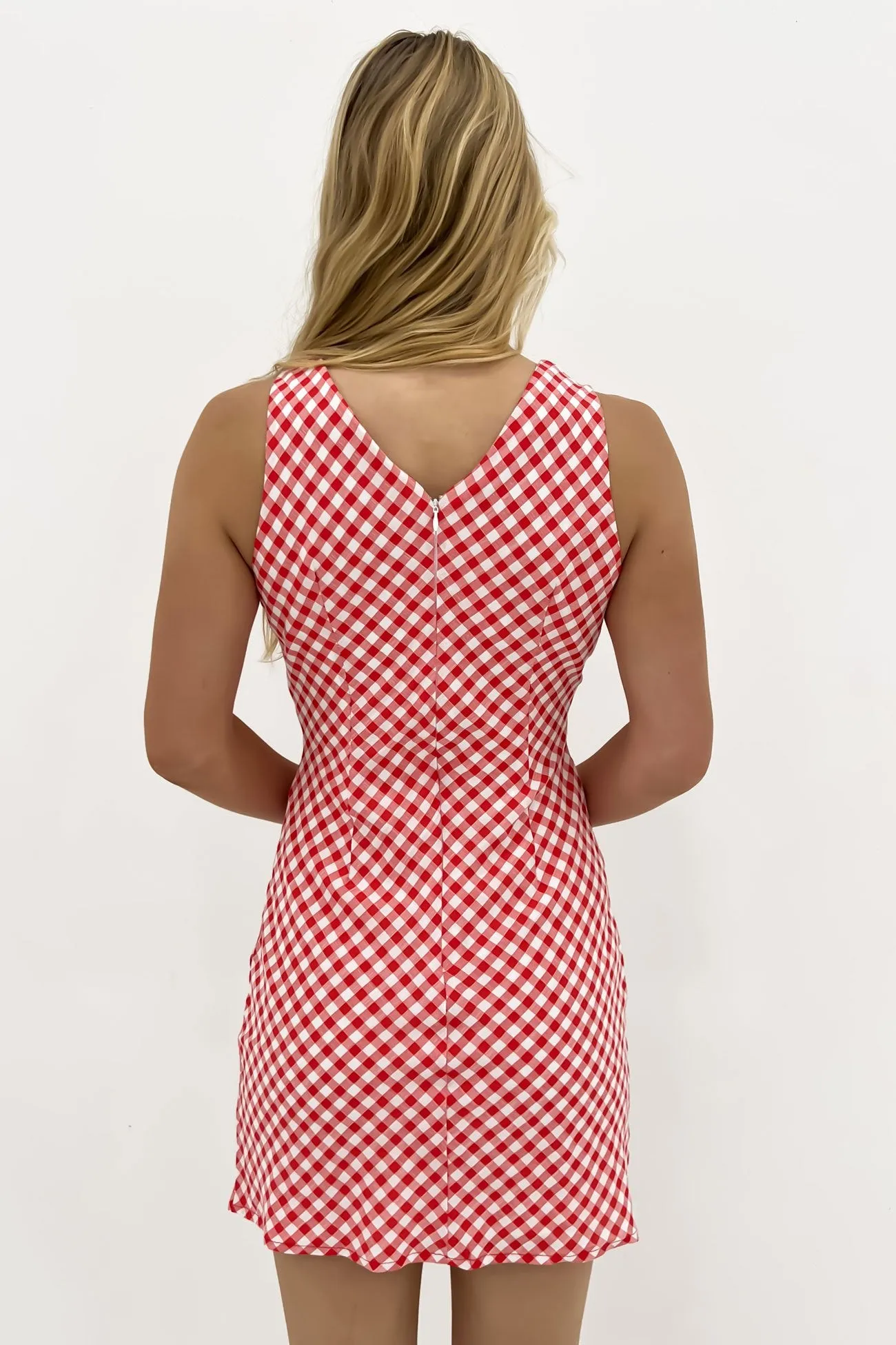 Holden Mini Dress Red Gingham