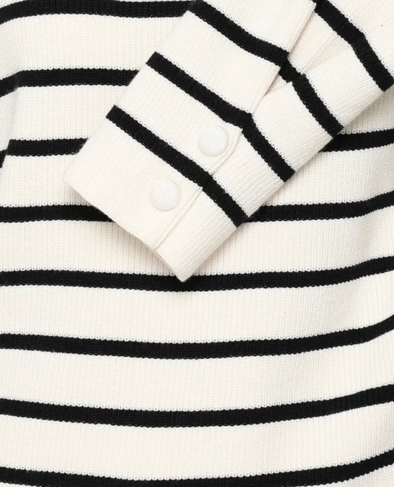 Ichi Boston Black Stripe Knit