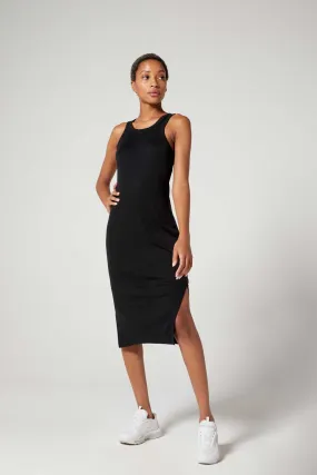 Jane Rib Dress Jet Black