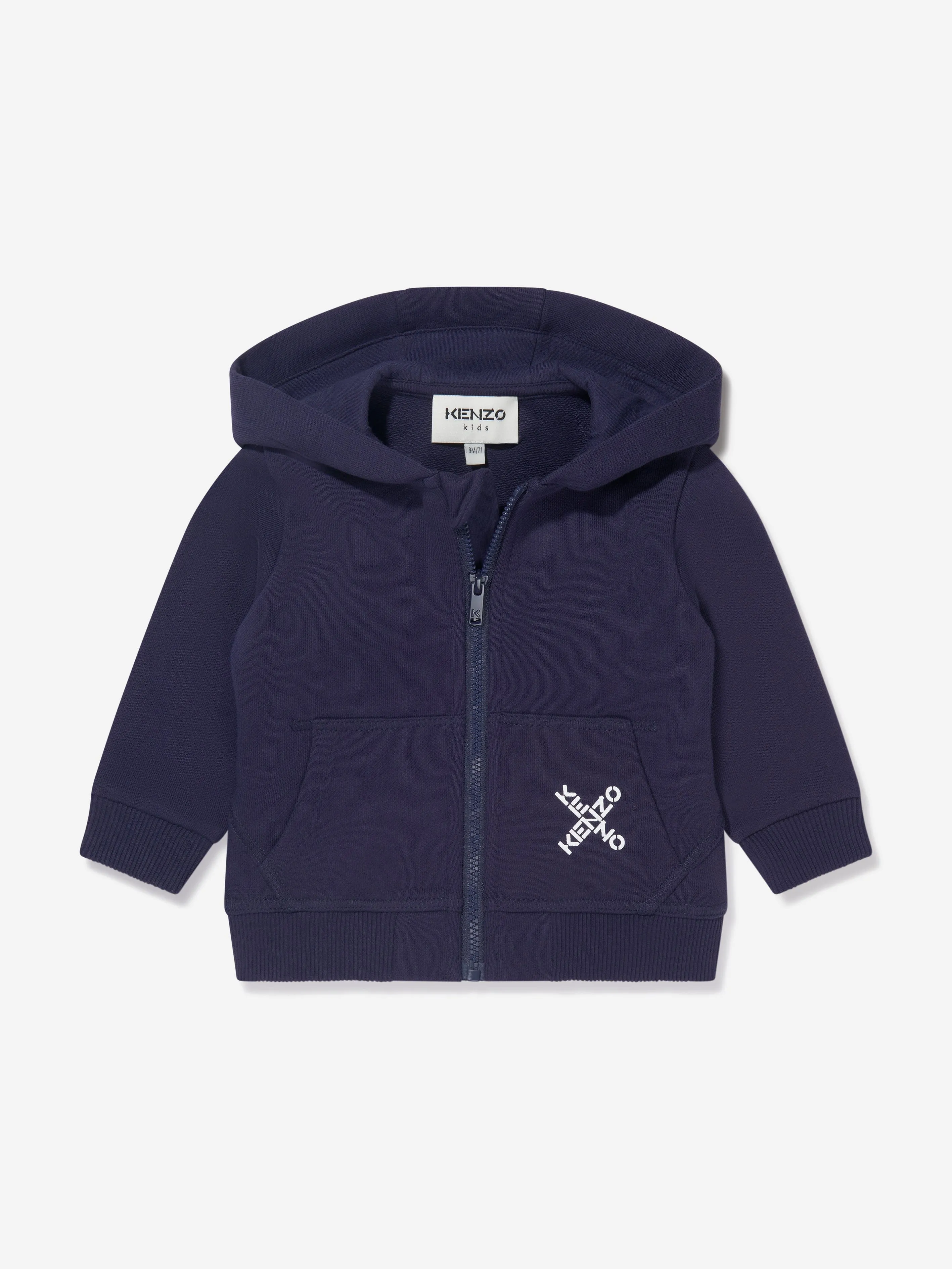 KENZO Baby Boys Cross Logo Zip Up Top