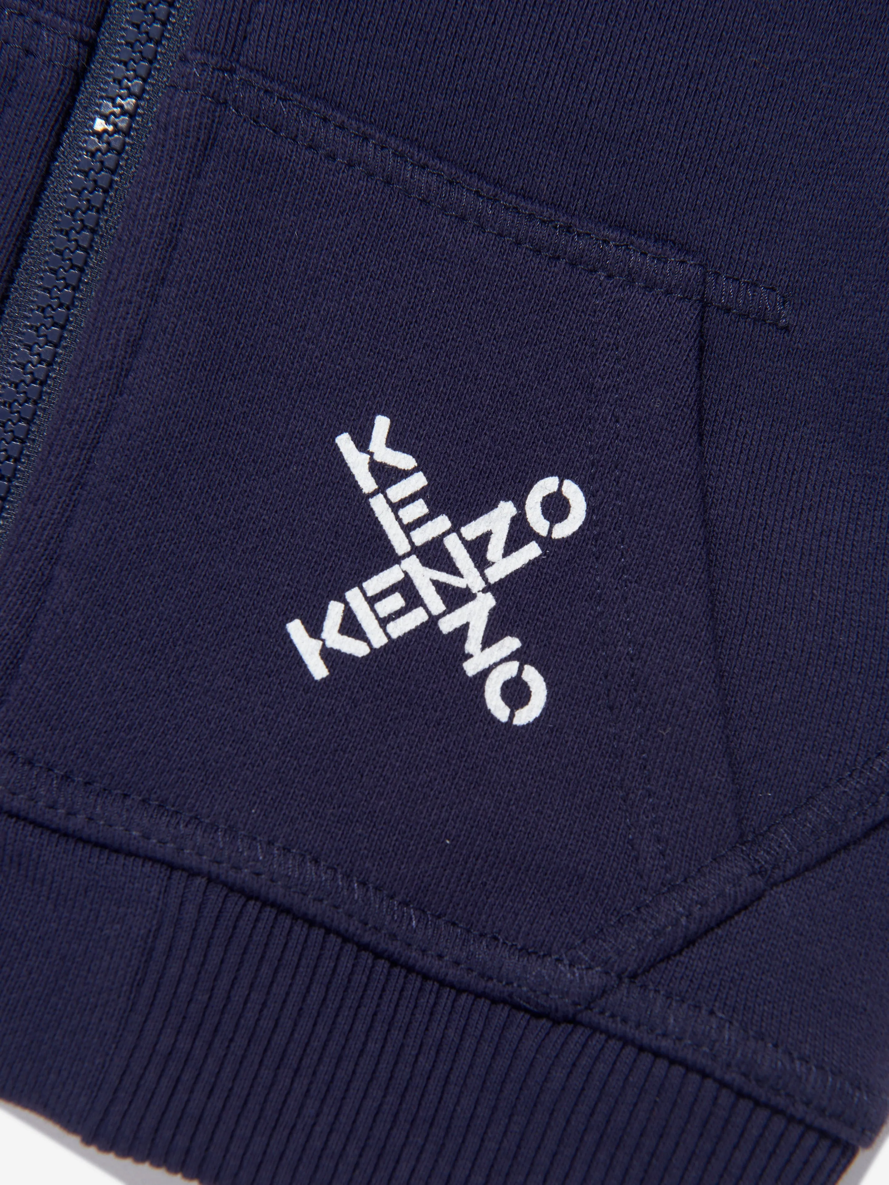 KENZO Baby Boys Cross Logo Zip Up Top