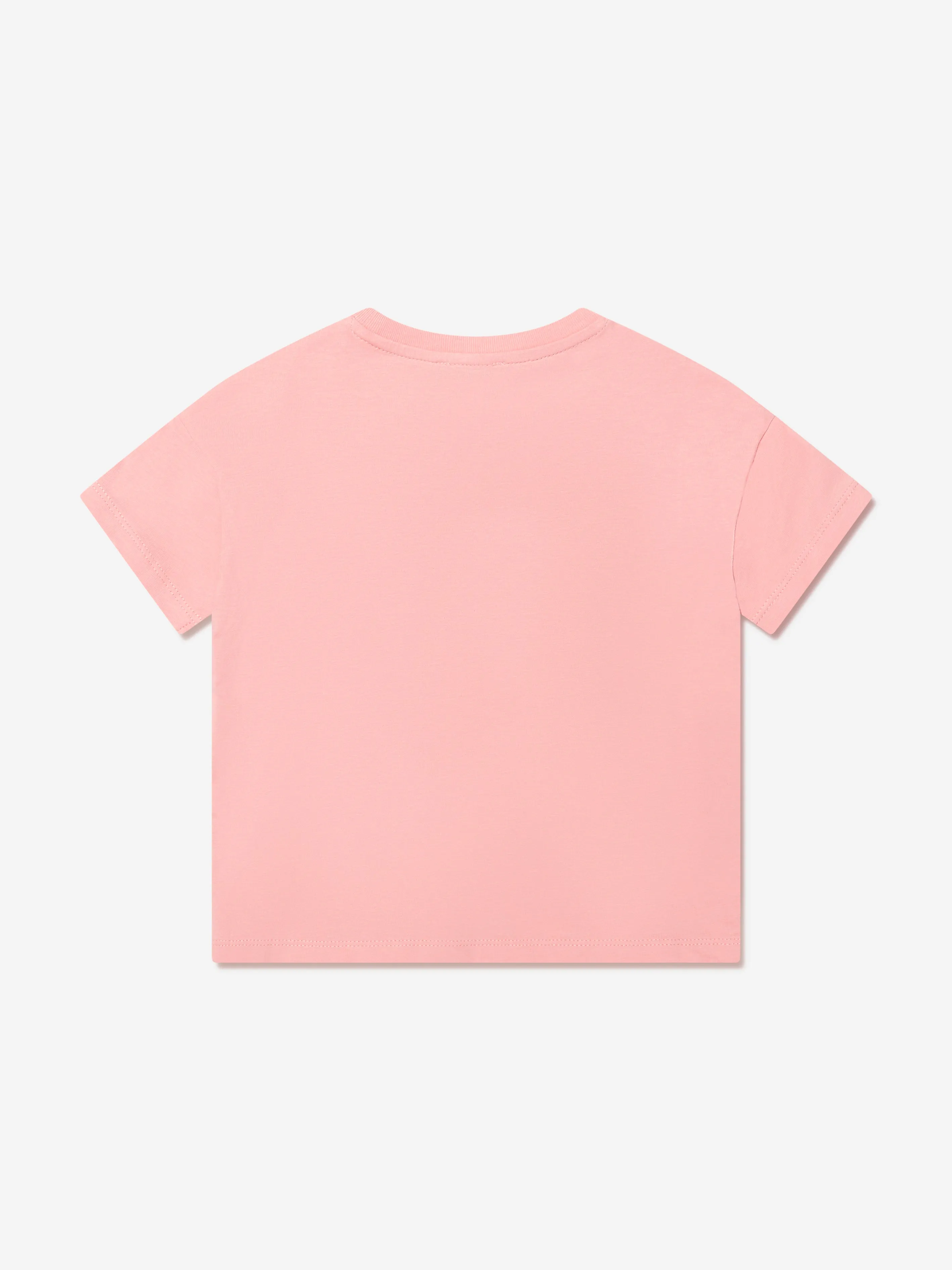 KENZO Girls Organic Cotton Logo Print T-Shirt in Pink