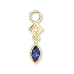 Lexi Gold Sapphire Charm