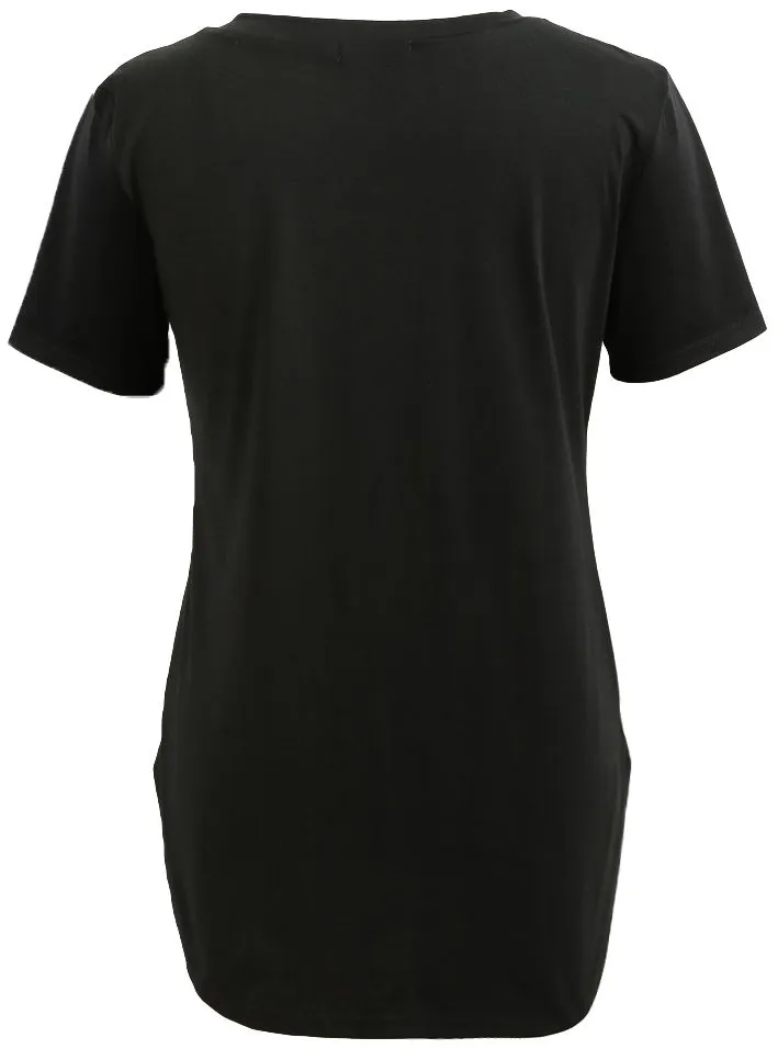 Longline Tee/Tunic With Boricua Graphic