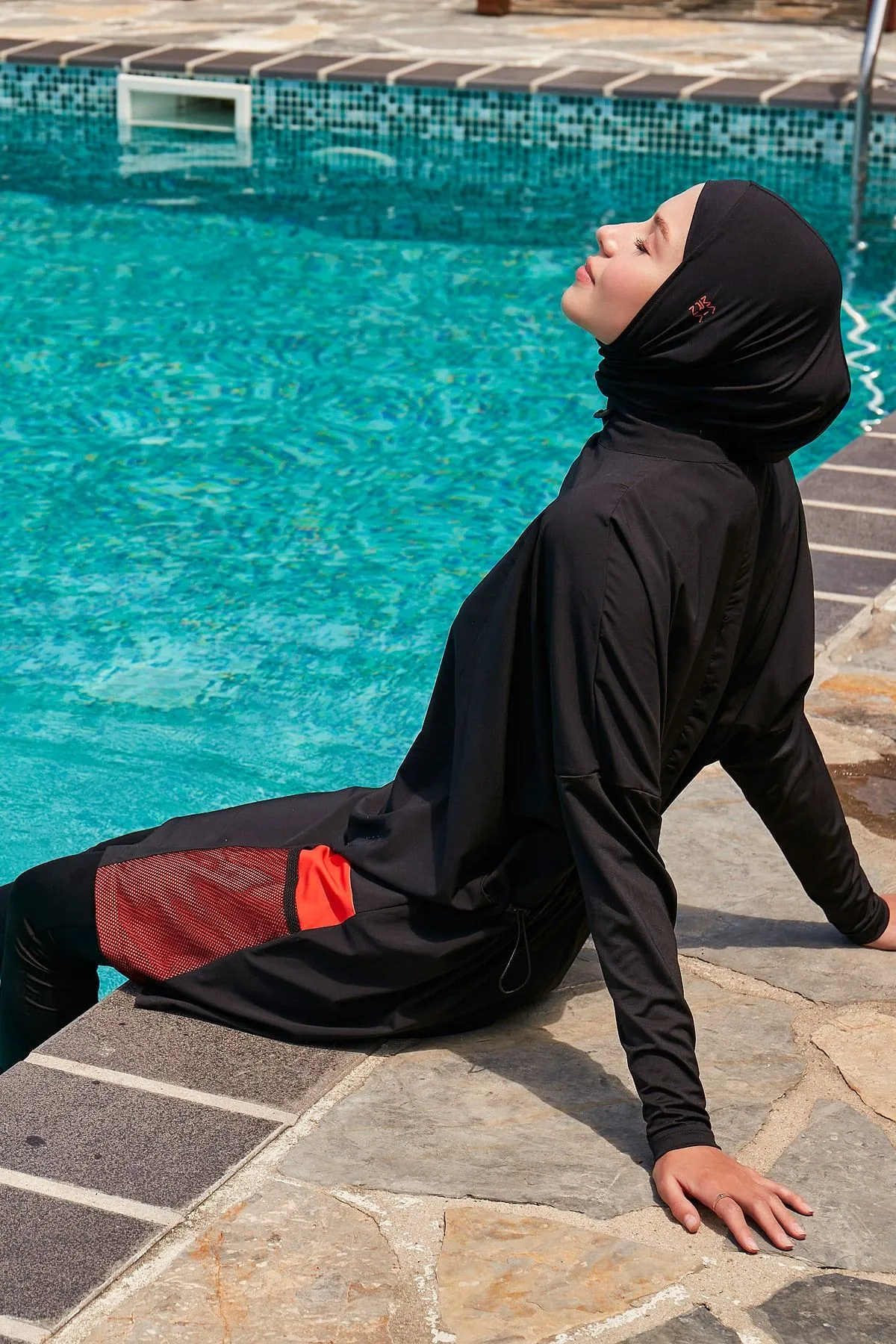 Lycra Navy Burkini Modest Swimwear M2323