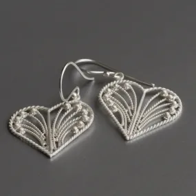 Maika Heart Earrings In Sterling Silver