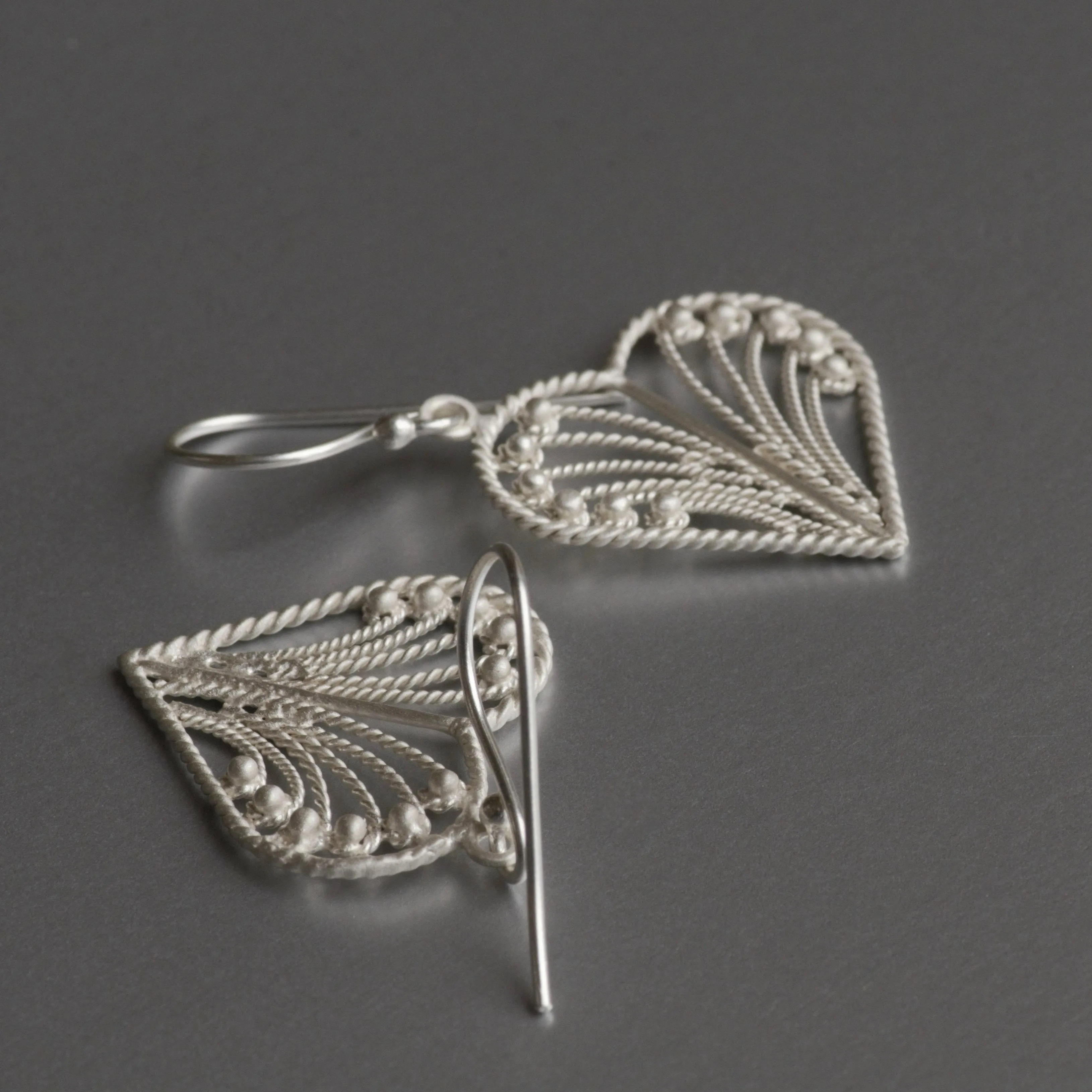 Maika Heart Earrings In Sterling Silver