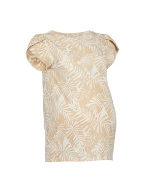 Maternity Palm Petal Sleeve Tee in Whisper White