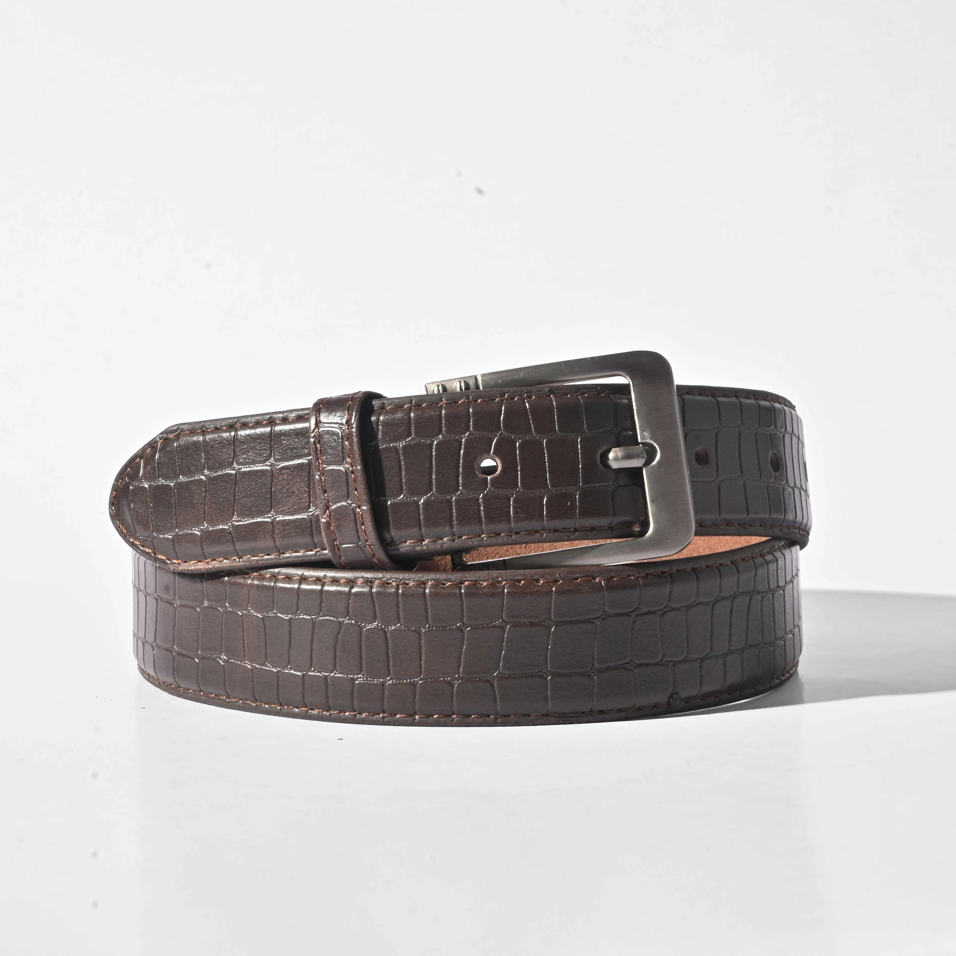 Men's Crocodile Texture Classic Leather Belt