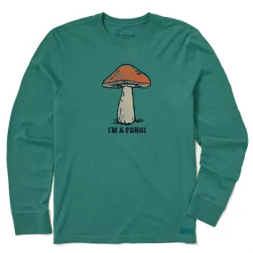 Men's I'm a Fungi Long-Sleeve Crusher Tee - Spruce Green