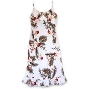 moon white hawaiian kamalii dress